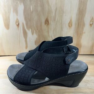 JBU Black Wedge Sandals Women’s Size 9.5